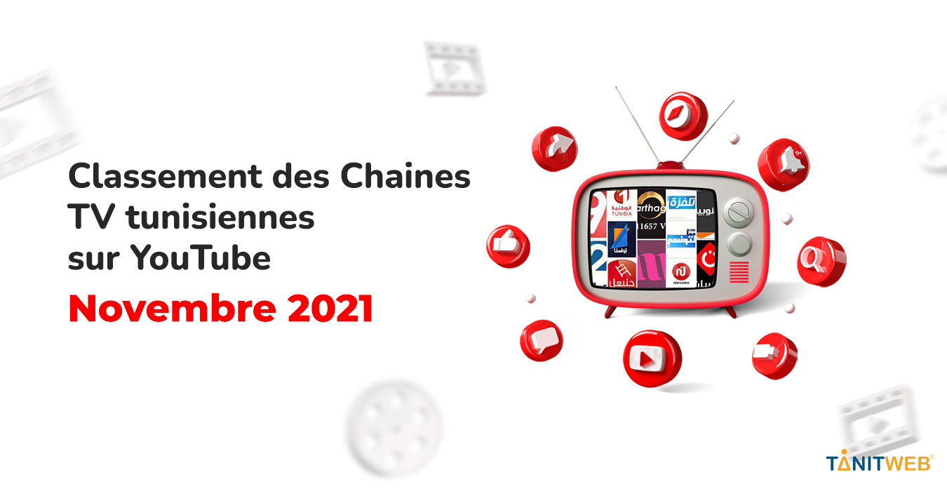 Classement des Chaines TV tunisiennes sur YouTube – Novembre 2021